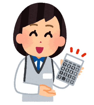 家電売り場の女性店員のイラスト