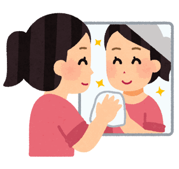 水垢を掃除する人のイラスト