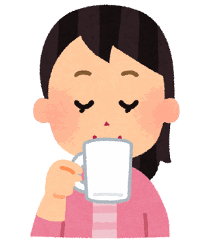 コーヒーを飲む女性のイラスト